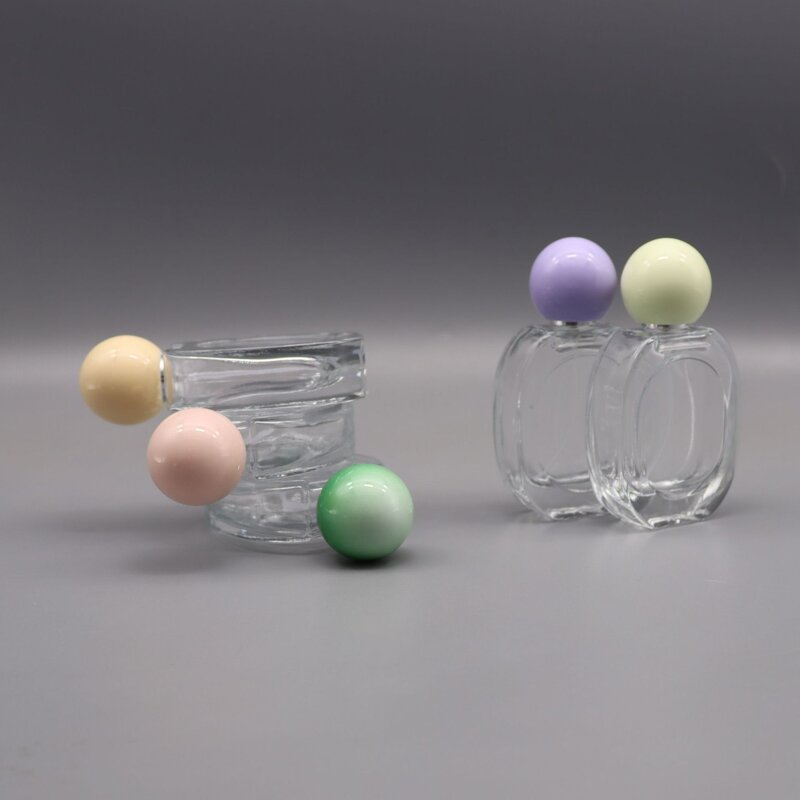 Perfume Dispenser Bottle Manufacturer - High-Class 30ML Kids Portable Oval-shaped with Colorful round Screw Cap