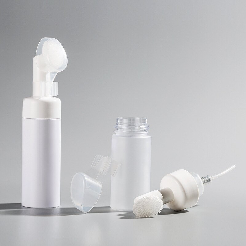 Foaming Bottle Manufacturer - Facewash Cleanser PET Plastic 80ml/100ml/120ml/150ml/200ml/250ml Silicone Brush Pump