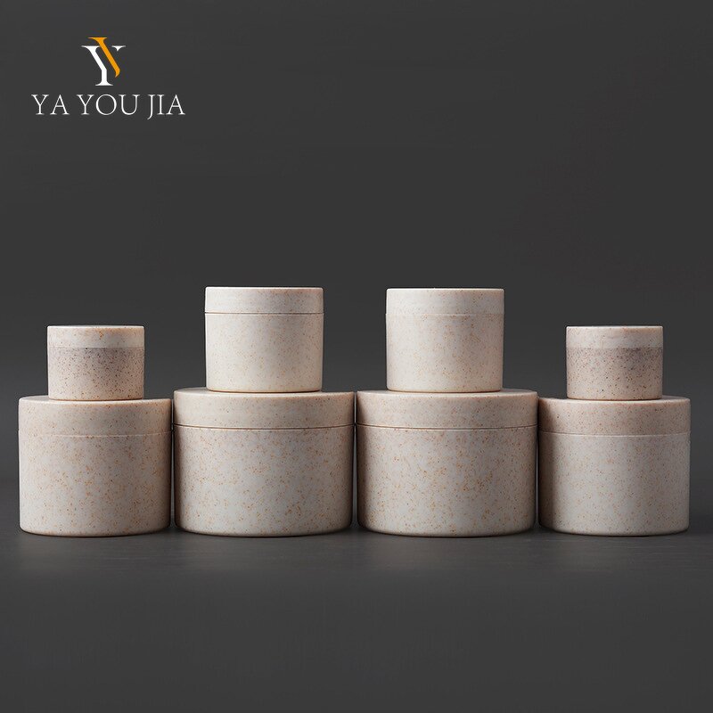 Eye Cream Jar Manufacturer - Cosmetic Packaging 10ml 20ml 30ml 50ml 100ml Biodegradable Wheat Straw with Custom Printing