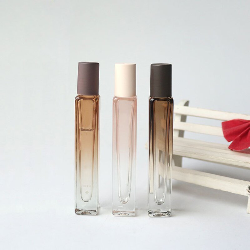 Perfume Bottle Manufacturer - 2025 New Mini Essential Oil Roller Bead Flat Square 8ml Thick Wall Screen Printed Reed