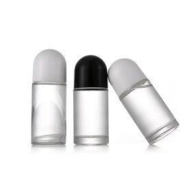 Glass Roll-on Bottles Manufacturer - In Stock 30ml 50ml Transparent Perfume & Deodorant Golden Lid Thickening Cylindrical