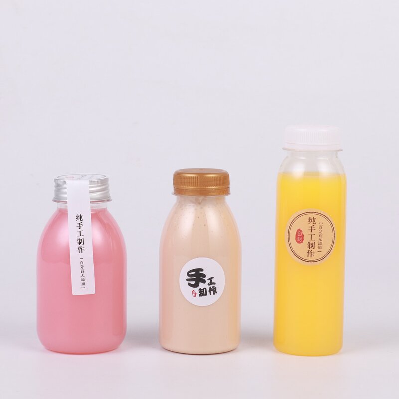 Plastic Bottle Manufacturer - Transparent 250ml/8oz round Screw Lid Empty for Juice Pet Water Soda Energy Drinks Whisky