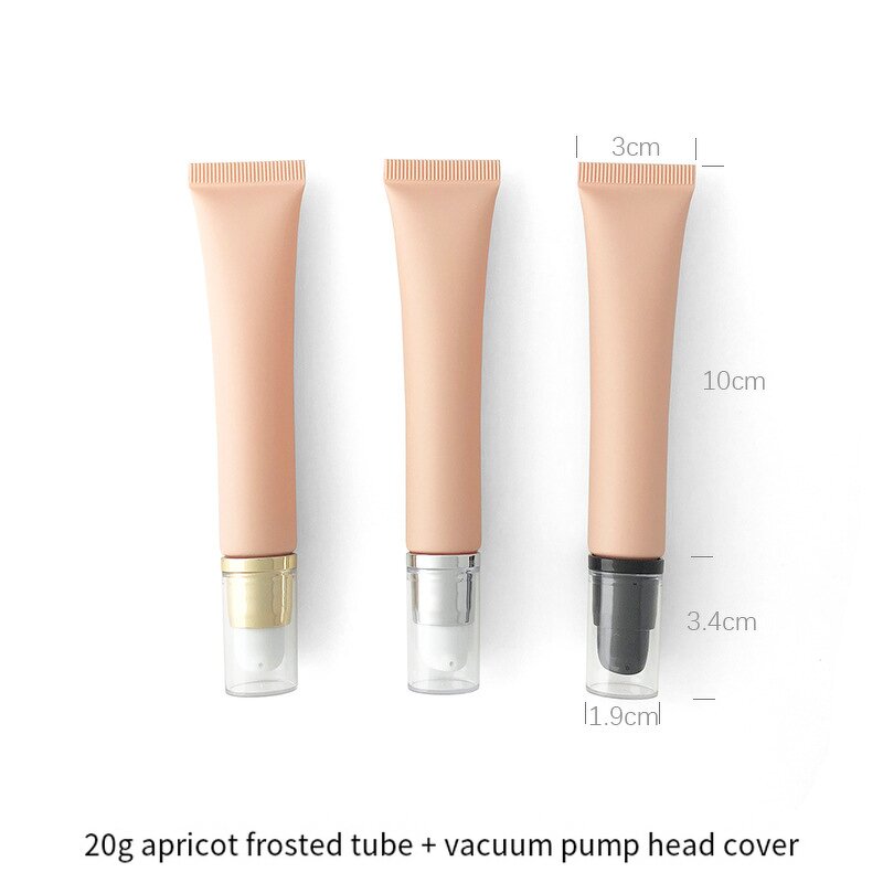 Lipstick Container Manufacturer - In Stock High-End 20G Nude with Zinc Alloy Pump Cap Soft Package Eye Cream Face Cream for