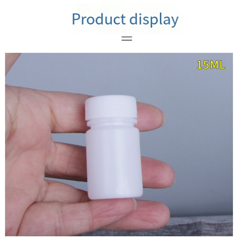 Pill Bottles Manufacturer - 15ml 20ml 30ml 50ml 60ml 80ml 100ml 120ml 180ml HDPE White Round/Cylinder Pharmaceutical Capsule