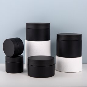 Plastic Jar Manufacturer - Factory Stock 50ml 100ml 120ml 150ml Matte Frosted Black PET 3oz Cosmetics Storage for Skin