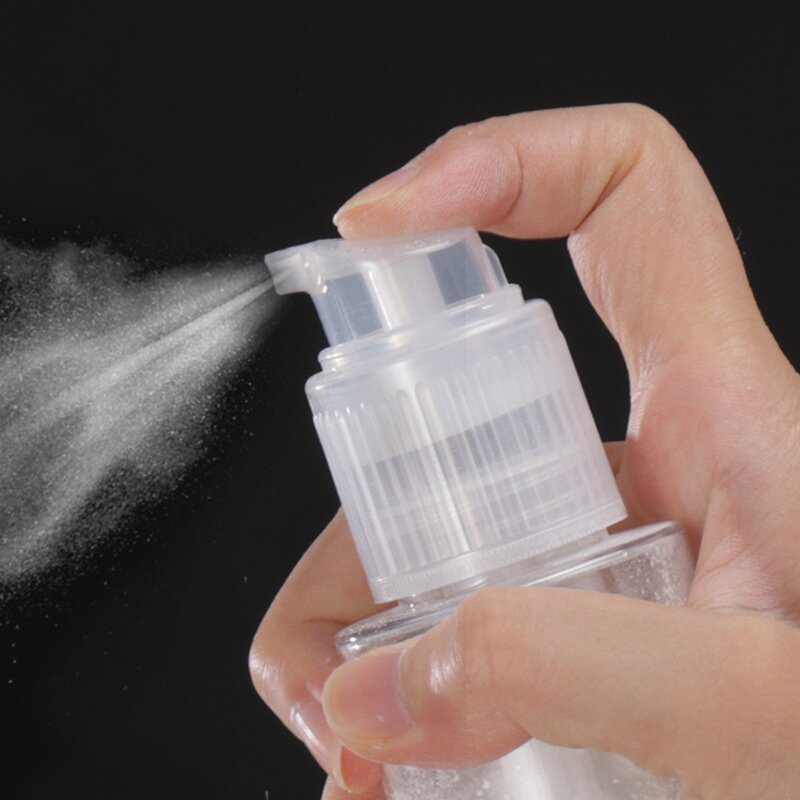 Powder Spray Bottle Manufacturer - High Quality 80ml Transparent Portable Colored Plastic for Shampoo or Loose Powder