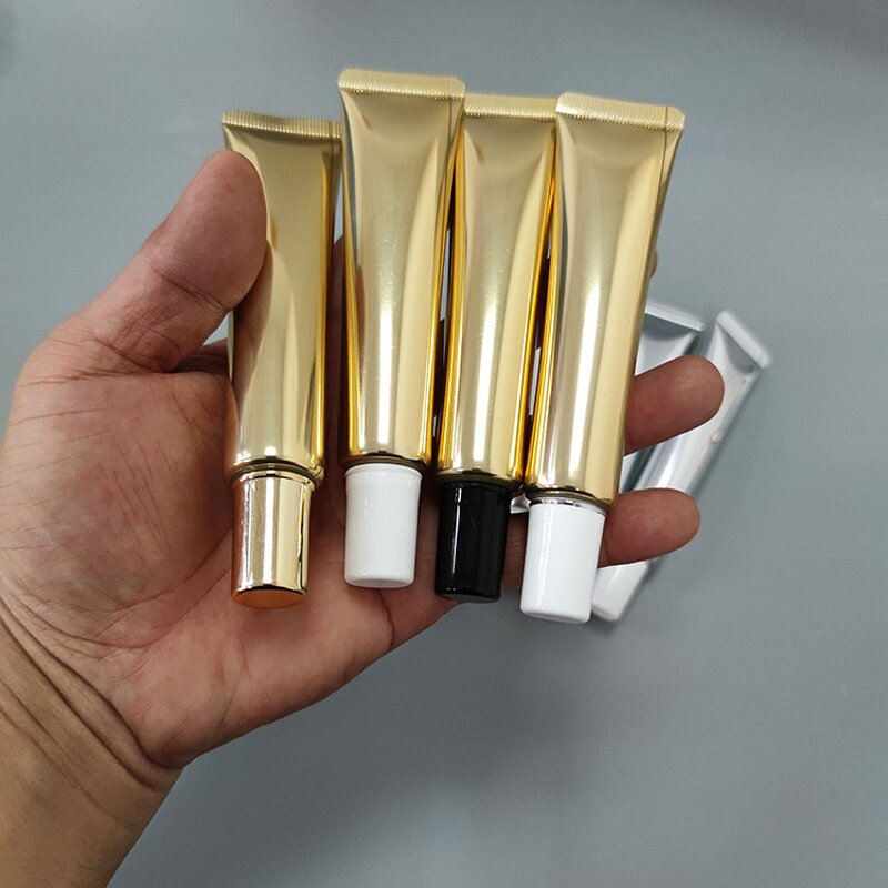 Plastic Lip Gloss Tubes Manufacturer - 30ml Luxury Gold & Silver Empty for Cosmetic Packaging & Face Masks Lip Balm Tube