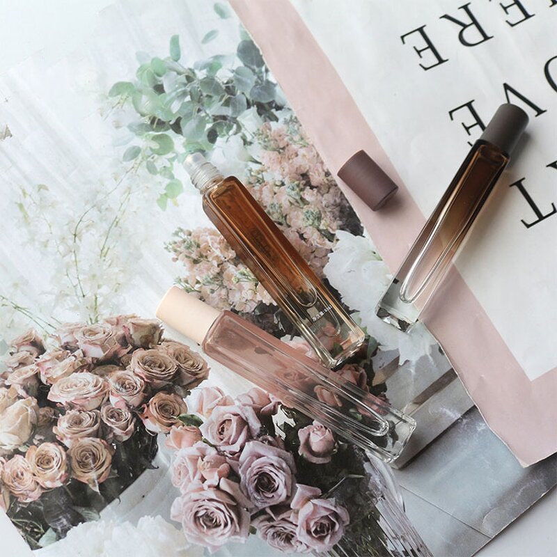 Perfume Bottle Manufacturer - 2025 New Mini Essential Oil Roller Bead Flat Square 8ml Thick Wall Screen Printed Reed