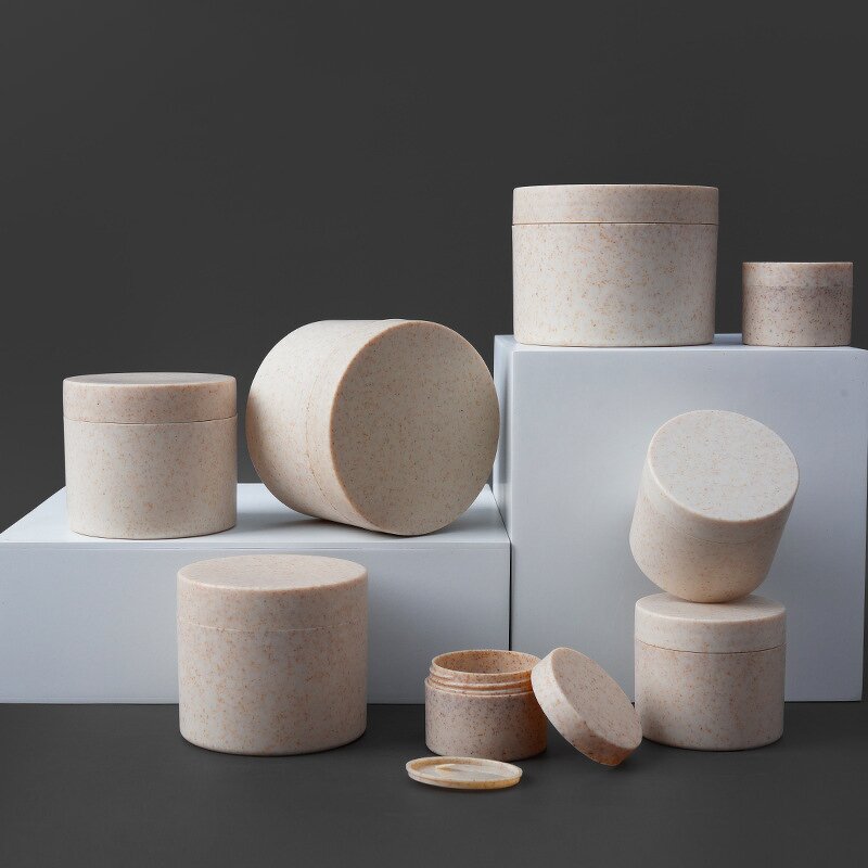 Eye Cream Jar Manufacturer - Cosmetic Packaging 10ml 20ml 30ml 50ml 100ml Biodegradable Wheat Straw with Custom Printing