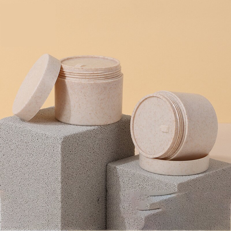Wheat Straw Jar Manufacturer - Customized 100g 8oz New Style Biodegradable Empty Body Lotion Container for Skin Care