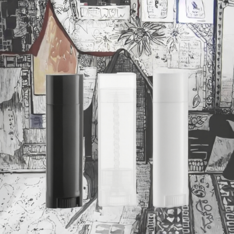 Lip Balm Tube Manufacturer - 0.15oz 4.5ml 4.5g Clear Black Mini Twist-up Empty PP Plastic Container Screw for Skin Care
