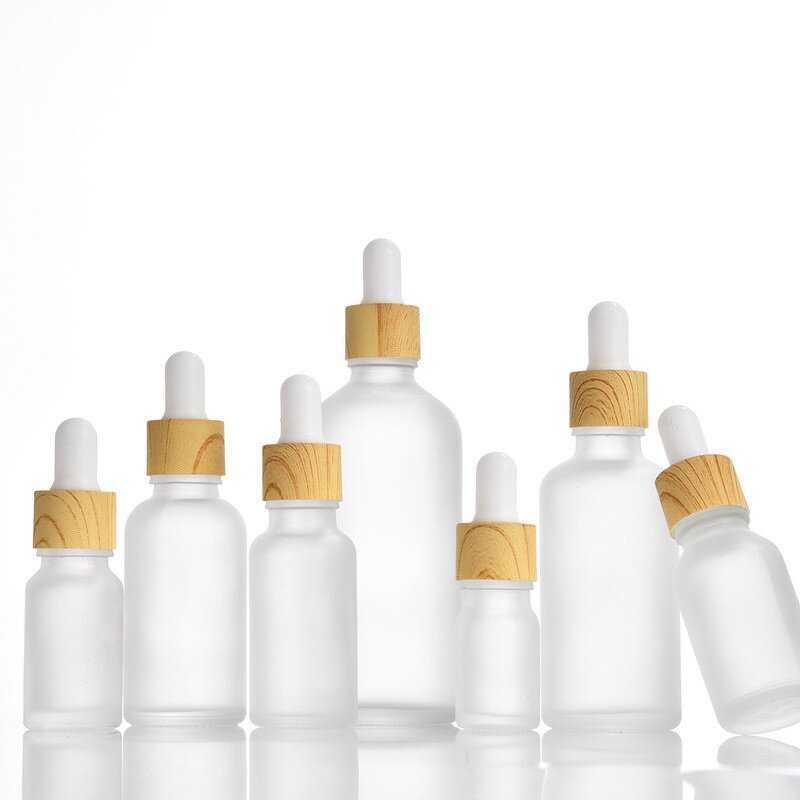 Essential Oil Dropper Bottle Manufacturer - Transparent Frosted Glass Empty 5ml 15ml 20ml 30ml 50ml 100ml with Bamboo