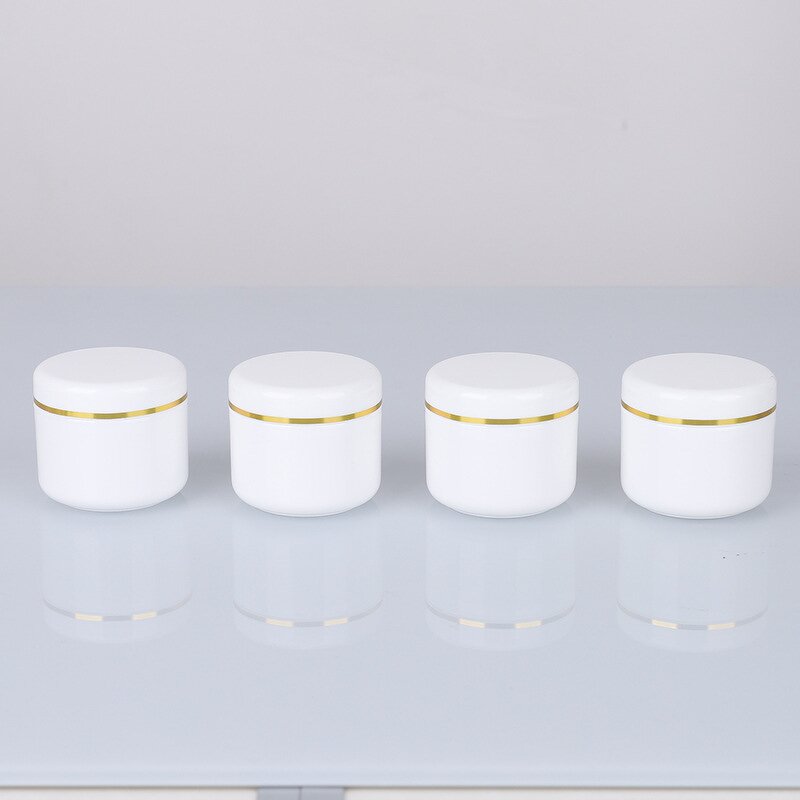 Body Jars Manufacturer - Cosmetic White PP Plastic Double Wall 10g-500g Screw Lid Custom Printing for Lotions
