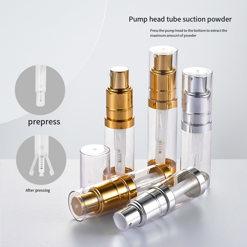 Dry Powder Spray Bottle Manufacturer - Gold and Silver 14ml-60ml for Face Mask and Loose Powder Recyclable PET Plastic