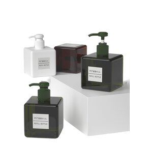 Plastic Bottle Manufacturer - Transparent 250ml Square PET for Skin Care & Shampoo Durable Pressing Sub-package for Face