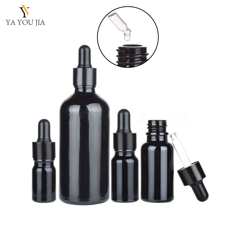 Glass Dropper Bottle Manufacturer - Factory Direct Round in Black 5ml 10ml 20ml 30ml 50ml Stock Solution for Hair and