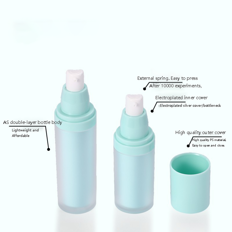 Acrylic Bottle Manufacturer - Luxury Matte pink Blue White 30ml 50ml 100ml 120ml Double-wall Cosmetic Set Airless Lotion