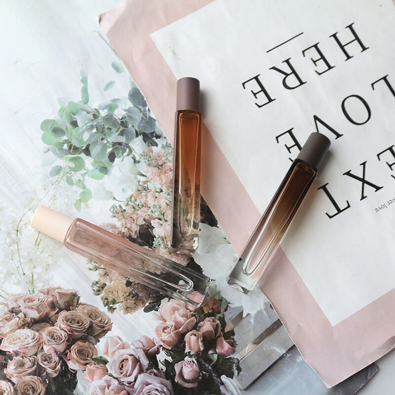 Perfume Bottle Manufacturer - 2025 New Mini Essential Oil Roller Bead Flat Square 8ml Thick Wall Screen Printed Reed