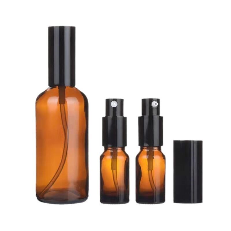 Glass Spray Lotion Bottle Manufacturer - In Stock Matte Amber 5ml-100ml with Screw Cap Dropper Sealed Boxed for Skin Care