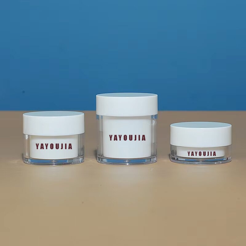 Plastic Cosmetic Jar Manufacturer - 20g 30g 50g White Round Empty for Skin Care Serum Shampoo Face & Hair Cream
