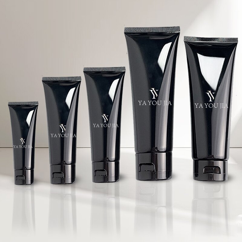 Lotion Cream Tube Manufacturer - Black Soft Plastic Squeeze Packaging with Flip Lid 10g 15g 20g 30g 100g 50g 120g 200g