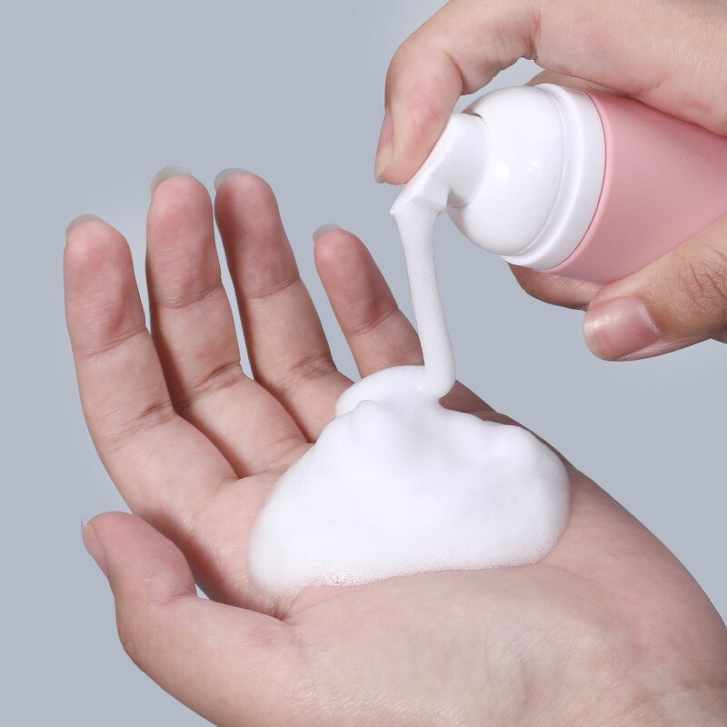 Foam Pump Bottle Manufacturer - Wholesale 50ml 2oz Frosted Pet Plastic Rose Gold Lid with Eyelash Cleaning Shampoo Capacity