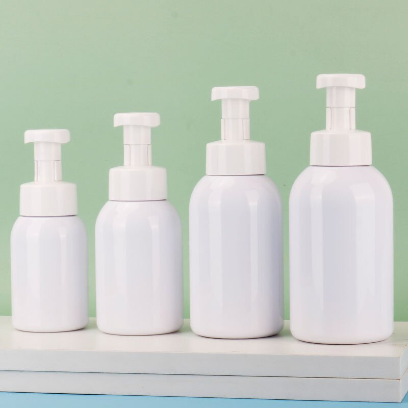 Foam Pump Bottle Manufacturer - in Stock 200ml 300ml 400ml 500ml White PET for Shampoo and Facial Cleanser 300ml 8oz