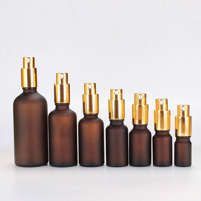 Glass Spray Bottle Manufacturer - Wholesale Flat Shape 10ml 15ml 20ml 30ml 50ml 100ml Cosmetic Amber Brown Dropper for