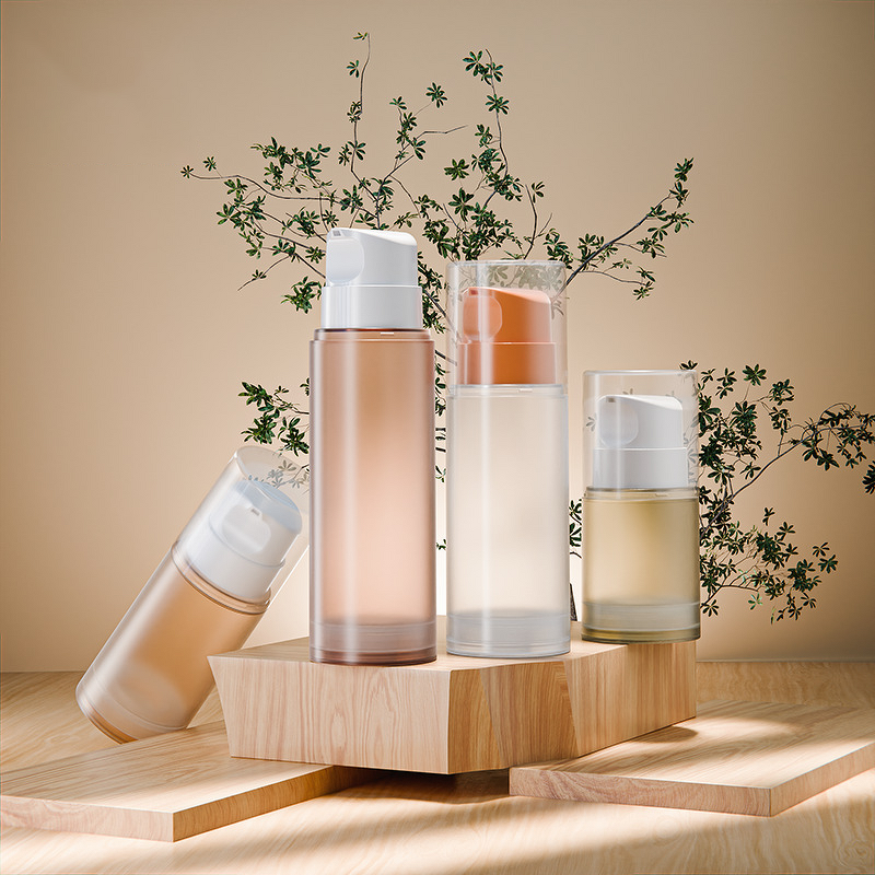 Serum Packaging Manufacturer - High Quality 100ml 150ml 200ml Spiral Transparent Frosted Plastic PP Airless Skin Care