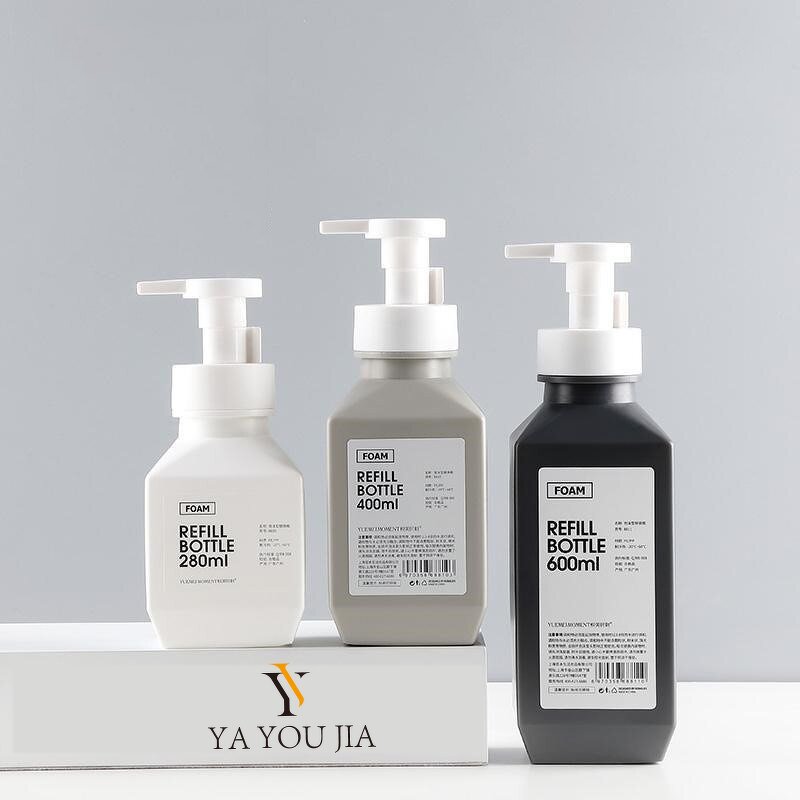 Soap Dispenser Manufacturer - 80ml 500ml 1000ml 400ml 600ml Facial Cleanser Plastic Pump Bottles HDPE Square Foam Pump