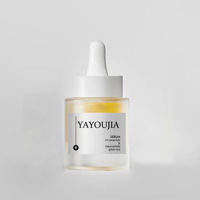 Glass Dropper Bottles Manufacturer - Customized 30ml 50ml Frosted Fancy Round Flat Shape in Matte White and Black for Skin