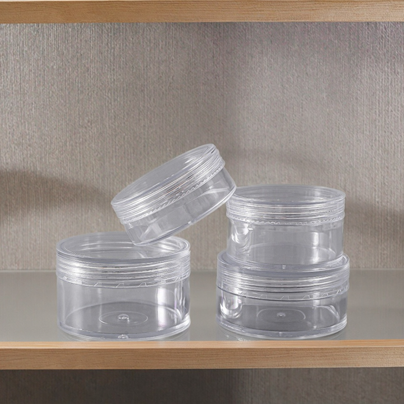 Plastic Jars Manufacturer - Homay High Quantity Clear Small 5g 10g 15g 20g with Cap for Skin Care Cosmetic Face Cream
