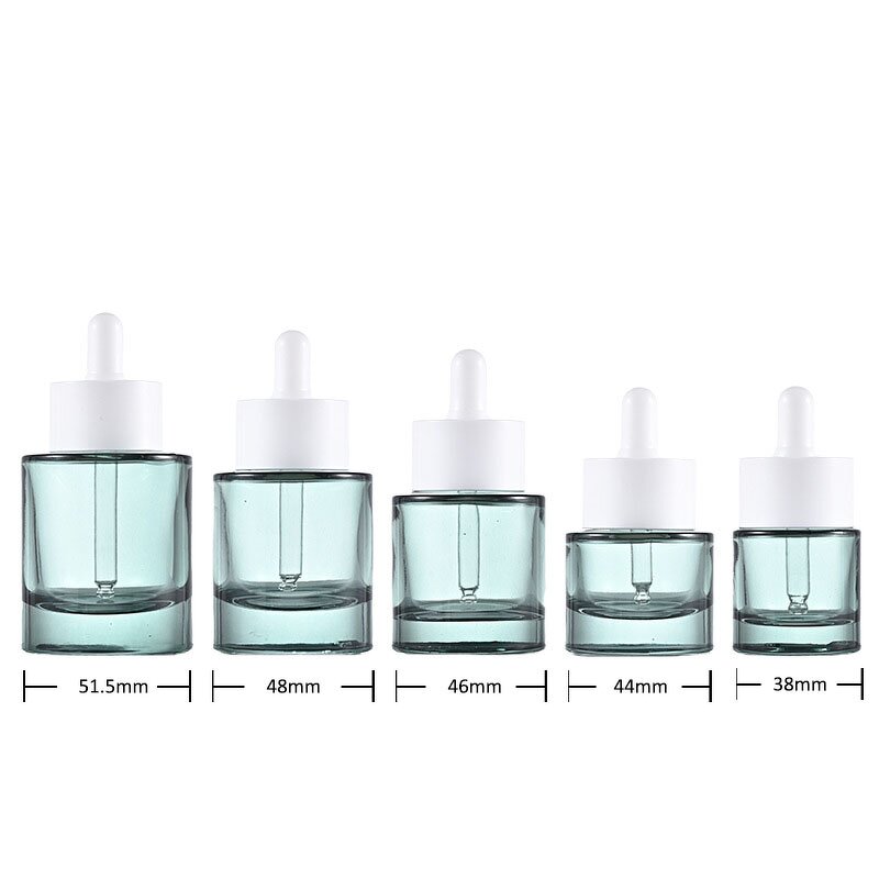 Glass Dropper Bottles Manufacturer - 20ml 30ml 50ml Round Thick Bottom with Transparent Green Golden/Silver/Black/White