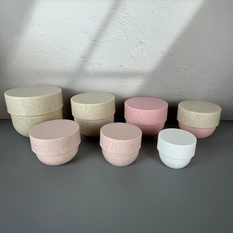 Cosmetic Containers Manufacturer - Popular Eco Friendly Wheat Straw 30g 50g 100g 200g 300g 500g Hair Mask Bowl Face Cream