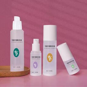 Airless Pump Bottles Manufacturer - Stock 15ml-100ml Skin Care Lotion Spray Bottle Clear Frosted Matte Plastic with White