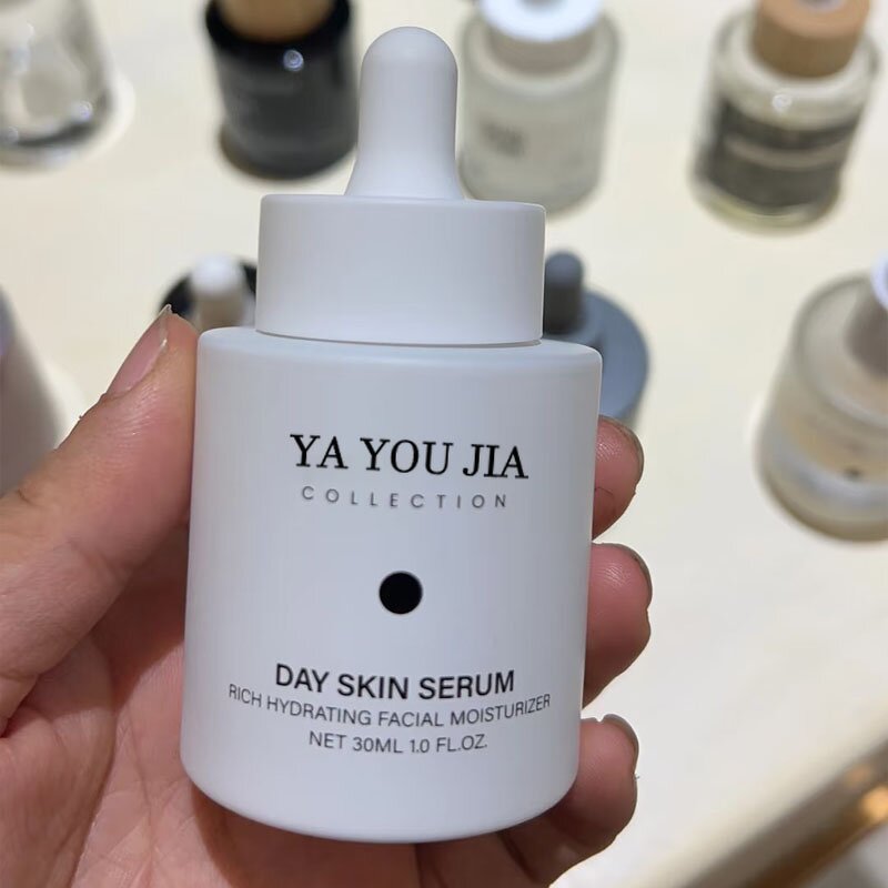 Glass Dropper Bottles Manufacturer - Customized 30ml 50ml Frosted Fancy Round Flat Shape in Matte White and Black for Skin