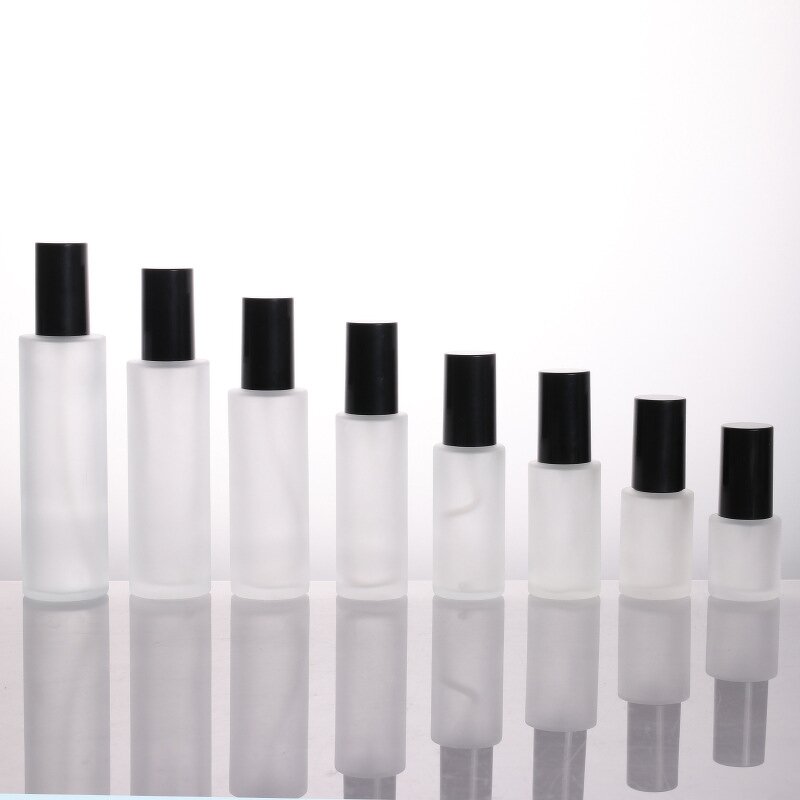 Glass Spray Bottles Manufacturer - Wholesales 20ml-120ml Clear Frosted for Cosmetic Lotion & Eye Drops with Screw Cap
