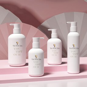 Wash Bottle Manufacturer - Stock 200ml 260ml 300ml 400ml 500ml HDPE Plush White Press Round Shoulder Dispenser Shampoo