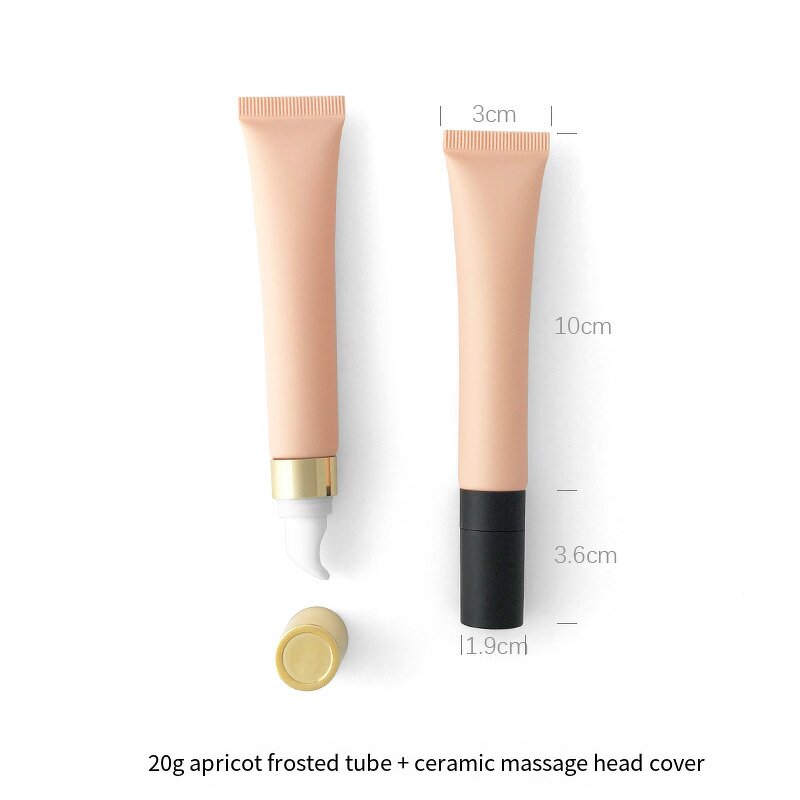 Lipstick Container Manufacturer - In Stock High-End 20G Nude with Zinc Alloy Pump Cap Soft Package Eye Cream Face Cream for