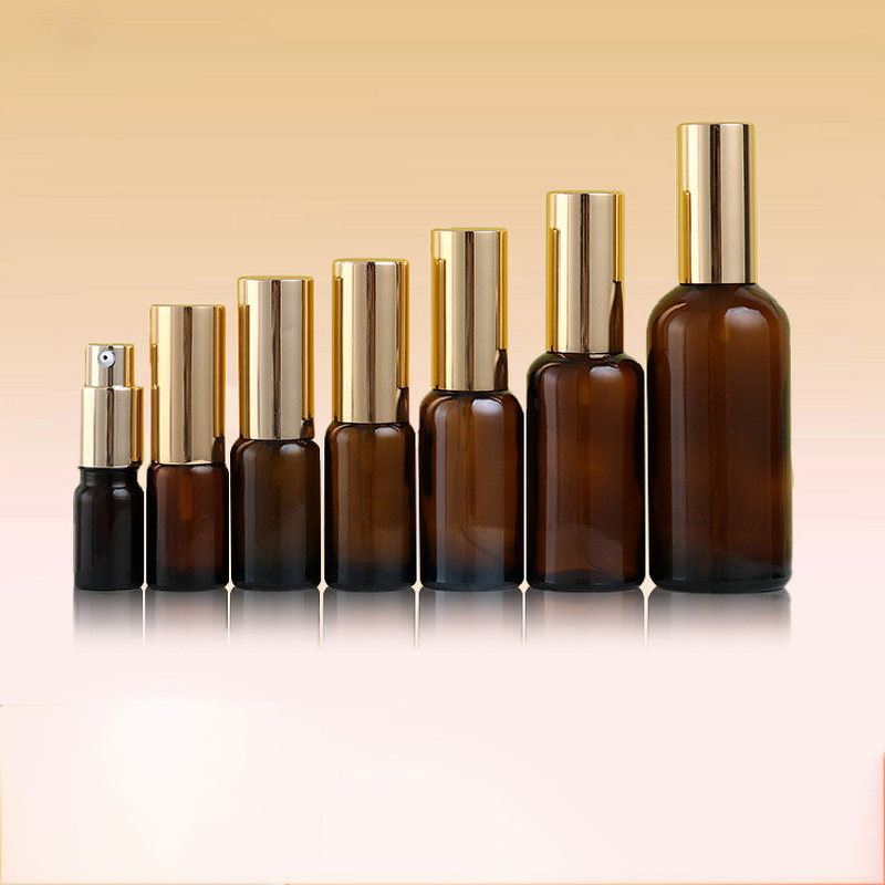 Serum Bottle Manufacturer - 10ml 20ml 30ml 50ml 100ml Amber Dark Brown Empty Cosmetic Glass Toner Spray with Screw Cap