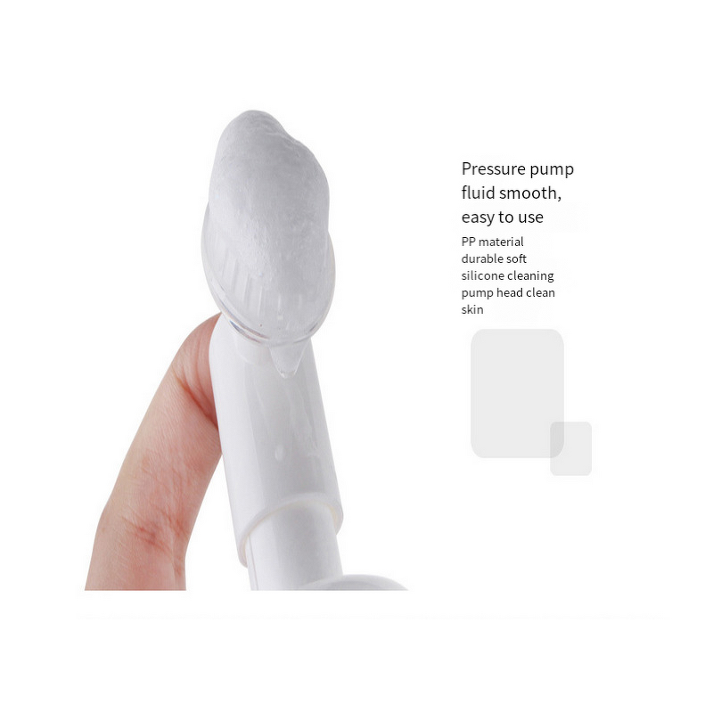 Foam Pump Bottles Manufacturer - Wholesale 100ml 120ml 150ml 200ml Pink Facial Mousse with Silicone Brush Pump