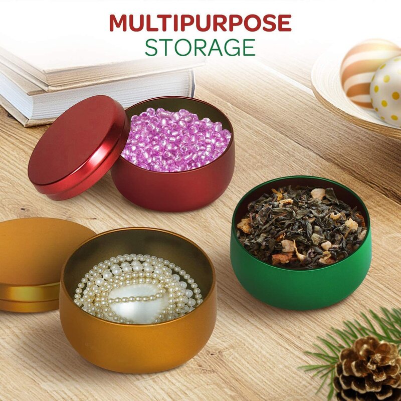 Candle Packaging Manufacturer - Wholesale 4oz 8oz Crafts Custom Logo Options Round Black Plated Metal Tinplate Jars with