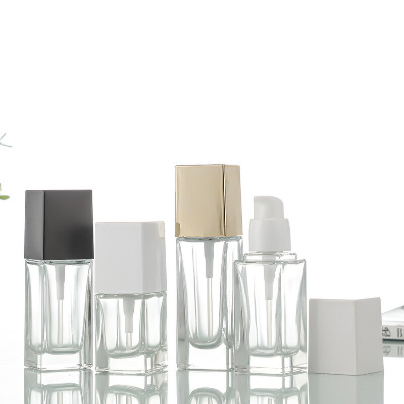 Glass Bottles Manufacturer - Well-Premium Liquid Foundation Essential Oils Eye Drops 15ml 40ml Screw Cap Press Pumps