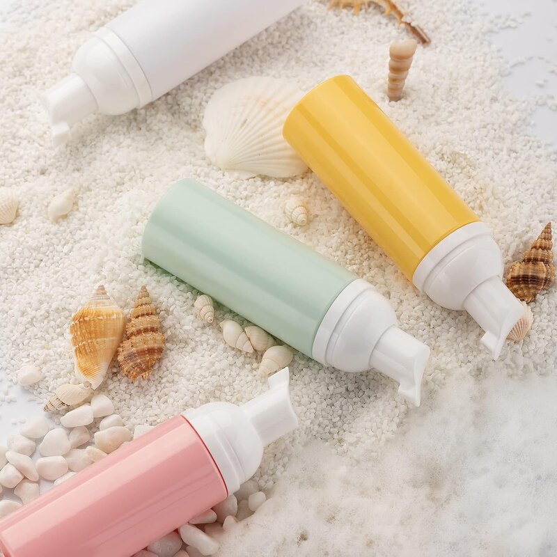 Foam Pump Bottles Manufacturer - Wholesale PET Plastic Facial Cleanser Mousse 30ml 60ml 80ml 40ml Capacity Colorful Screw