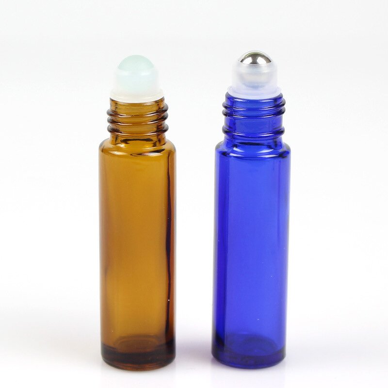 Glass Bottle Manufacturer - Empty Glass Roll Perfume Oil Scents Aromatherapy 5ml 10ml Amber Blue Transparent Glass Ball