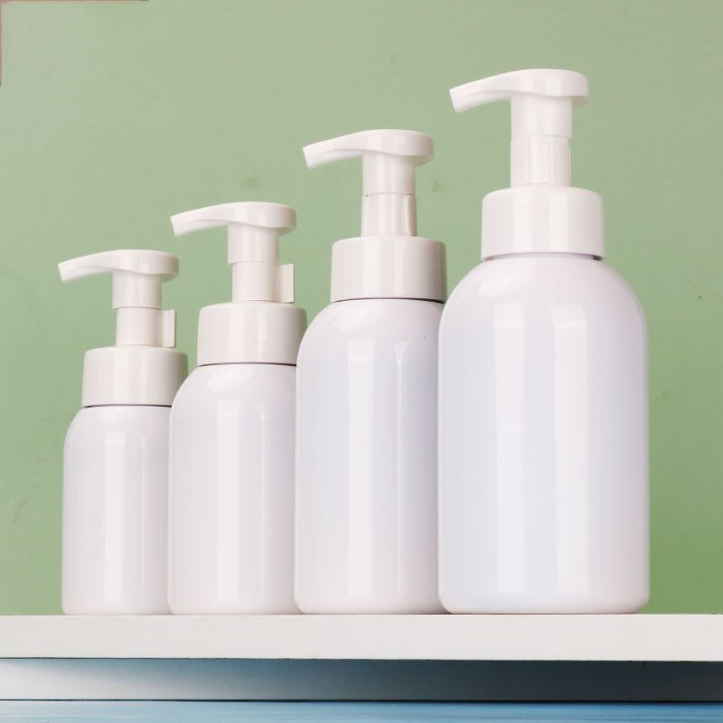 Foam Pump Bottle Manufacturer - in Stock 200ml 300ml 400ml 500ml White PET for Shampoo and Facial Cleanser 300ml 8oz