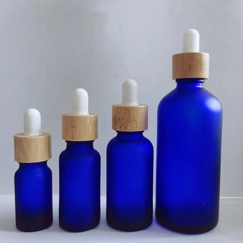 Skincare Packaging Set Manufacturer - 5ml to 100ml Glass Dropper Bottles Round and Flat Bamboo for Hair Serum Oil