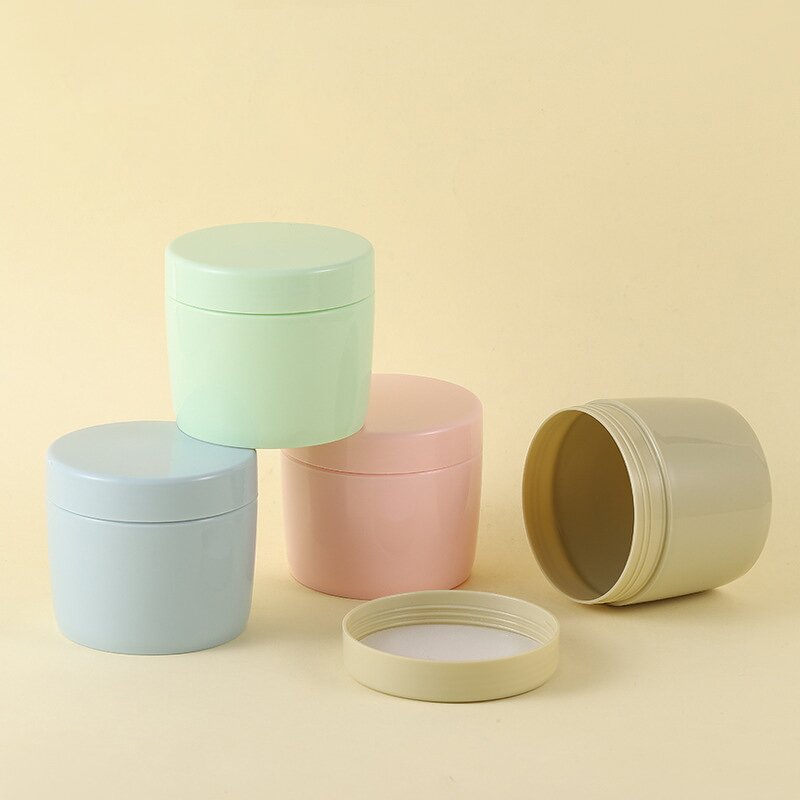 Cosmetic Cream Jar Manufacturer - Stock 250g Plastic pp White pink Green Color Refillable Skin Care Cream Plastic Body
