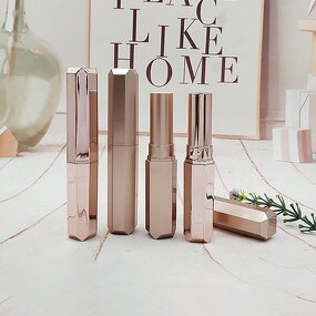 Lipstick Tube Manufacturer - Luxury 3G Rose Gold Custom Empty Eco-Friendly ABS Lip Balm Container Plastic Lip Stick Case