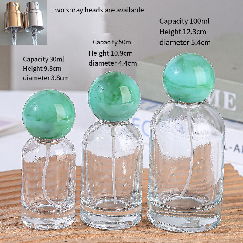 Perfume Bottles Manufacturer - Bulk 30ml 50ml 100ml Round Glass with for Ball Lid and Screw Cap Refillable and Sealing